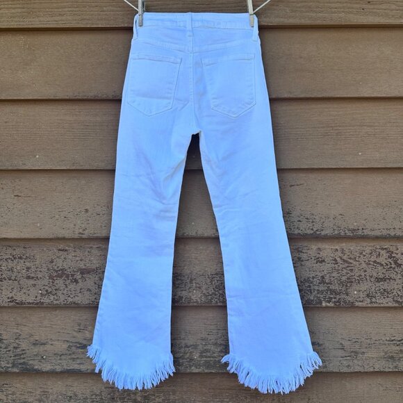 Just Black Denim White Frayed Hem Womens Jeans Size 25 Made In USA - Picture 3 of 13